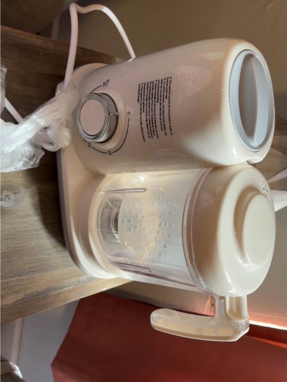 Compact Electric Food Processor Chopper - Cream/White